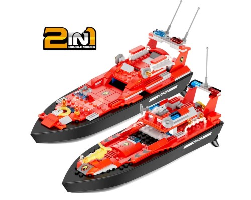 Радиоуправляемый катер Flytec V102 конструктор 2 в 1 (159 деталей) 2.4G RTR Flytec-V102 в Москве