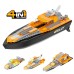 Радиоуправляемый катер Flytec V101 конструктор 4 в 1 (140 деталей) 2.4G RTR Flytec-V101 в Москве
