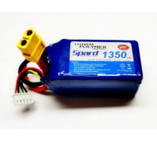 Аккумулятор Li-Po Spard 1350mAh, 14,8V, 45C, XT60