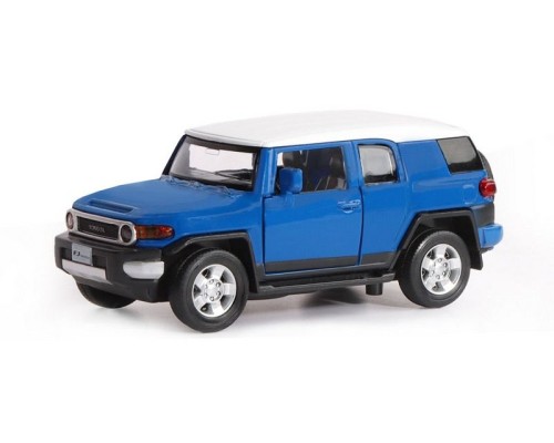 Машина "АВТОПАНОРАМА" Toyota FJ Cruiser, синий, 1/32, свет, звук, инерция, в/к 17,5*13,5*9 см JB1251138 в Москве