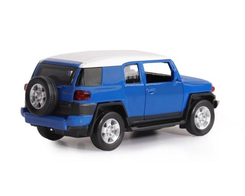 Машина "АВТОПАНОРАМА" Toyota FJ Cruiser, синий, 1/32, свет, звук, инерция, в/к 17,5*13,5*9 см JB1251138 в Москве