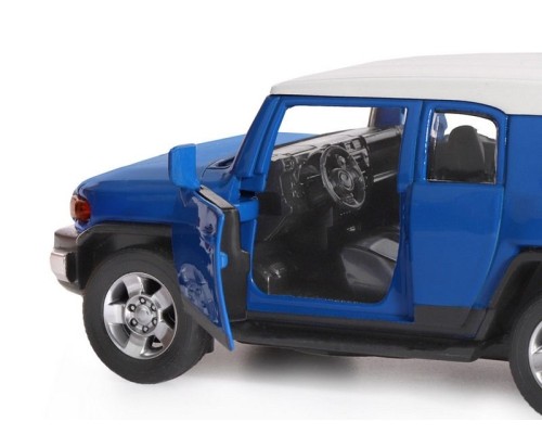 Машина "АВТОПАНОРАМА" Toyota FJ Cruiser, синий, 1/32, свет, звук, инерция, в/к 17,5*13,5*9 см JB1251138 в Москве