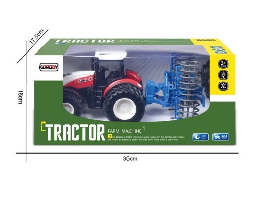 Р/У фермерский трактор Korody с сеноподборщиком, двойные колеса 1/24 2.4G 6CH RTR KR6636B в Каспийске Р/У фермерский трактор Korody с сеноподборщиком, двойные колеса 1/24 2.4G 6CH RTR KR6636B в Каспийске