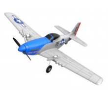 Радиоуправляемый самолет Volantex RC Mustang 400мм (синий) 2.4G 2ch LiPo RTF with Gyro