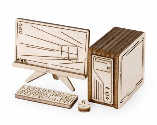 Деревянный конструктор Lemmo МОДЕЛЬ "НАБОР МЕБЕЛИ БЫТОВАЯ ТЕХНИКА", 100 деталей LM-0169 в Москве