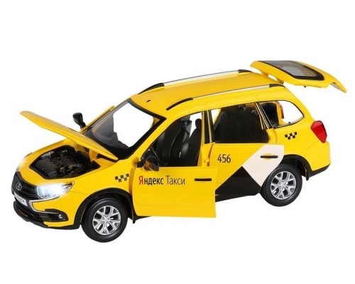 Машина "АВТОПАНОРАМА" Яндекс.Такси LADA GRANTA CROSS, желтый, 1/24, в/к 24,5*12,5*10,5 см JB1251347 в Москве Машина "АВТОПАНОРАМА" Яндекс.Такси LADA GRANTA CROSS, желтый, 1/24, в/к 24,5*12,5*10,5 см JB1251347 в Москве