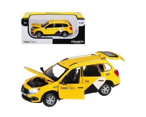 Машина "АВТОПАНОРАМА" Яндекс.Такси LADA GRANTA CROSS, желтый, 1/24, в/к 24,5*12,5*10,5 см JB1251347 в Москве Машина "АВТОПАНОРАМА" Яндекс.Такси LADA GRANTA CROSS, желтый, 1/24, в/к 24,5*12,5*10,5 см JB1251347 в Москве
