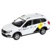 Машина "АВТОПАНОРАМА" Яндекс.Такси LADA GRANTA CROSS, белый, 1/24, свет, звук, в/к 24,5*12,5*10,5см JB1251346 в Москве