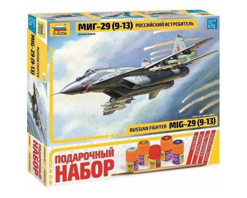 Сборная модель ZVEZDA Российский истребитель МиГ-29 (9-13), подарочный набор, 1/72 ZV-7278П в Москве