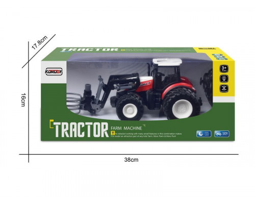 Р/У фермерский трактор Korody с погрузчиком тюков, двойные колеса 1/24 2.4G 6CH RTR KR6634B в Каспийске Р/У фермерский трактор Korody с погрузчиком тюков, двойные колеса 1/24 2.4G 6CH RTR KR6634B в Каспийске