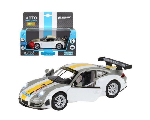 Машина "АВТОПАНОРАМА" Porsche 911 GT3 RSR, серебряный, 1/32, свет, звук, инерция, в/к 17,5*13,5*9см JB1251306 в Москве Машина "АВТОПАНОРАМА" Porsche 911 GT3 RSR, серебряный, 1/32, свет, звук, инерция, в/к 17,5*13,5*9см JB1251306 в Москве