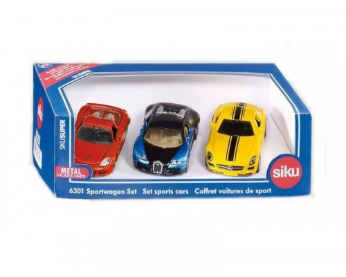 Набор Siku 6301 Спортивные машины (3 шт.)