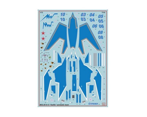 Сборная модель ZVEZDA Авиационная группа высшего пилотажа МиГ-29 "Стрижи", 1/72 ZV-7310 в Москве