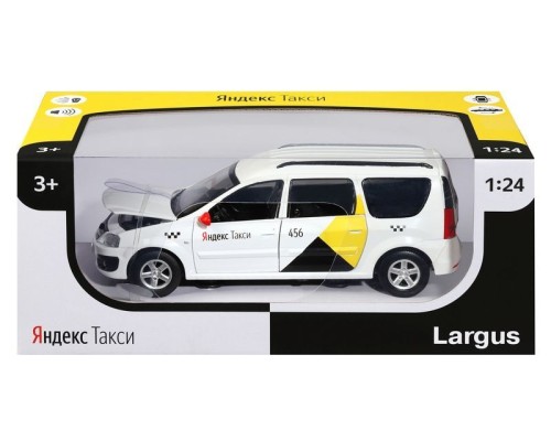Машина "АВТОПАНОРАМА" Яндекс.Такси LADA LARGUS, белый, 1/24, свет, звук, в/к 24,5*12,5*10,5 см JB1251343 в Москве Машина "АВТОПАНОРАМА" Яндекс.Такси LADA LARGUS, белый, 1/24, свет, звук, в/к 24,5*12,5*10,5 см JB1251343 в Москве