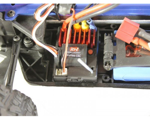Радиоуправляемая трагги Remo Hobby S EVO-R Brushless V2.0 (синяя) 4WD 2.4G 1/16 RTR