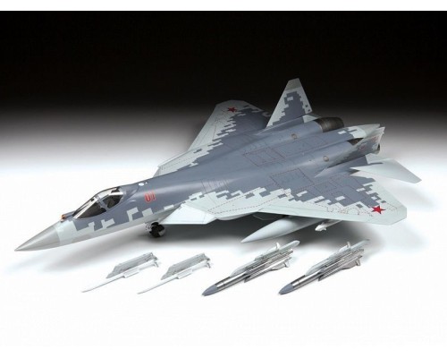 Сборная модель ZVEZDA Российский многофункциональный истребитель пятого поколения Су-57, 1/48 ZV-4824 в Москве