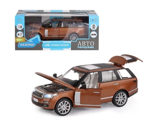 Машина "АВТОПАНОРАМА" Range Rover, оранжевый, 1/26, свет, звук, в/к 24,5*12,5*10,5 см JB1251132 в Москве Машина "АВТОПАНОРАМА" Range Rover, оранжевый, 1/26, свет, звук, в/к 24,5*12,5*10,5 см JB1251132 в Москве