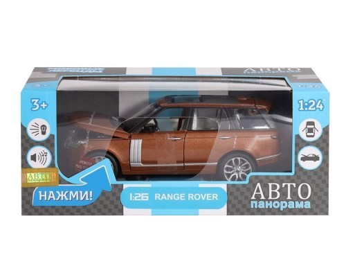 Машина "АВТОПАНОРАМА" Range Rover, оранжевый, 1/26, свет, звук, в/к 24,5*12,5*10,5 см JB1251132 в Москве Машина "АВТОПАНОРАМА" Range Rover, оранжевый, 1/26, свет, звук, в/к 24,5*12,5*10,5 см JB1251132 в Москве