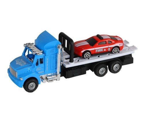 Машина AUTODRIVE Эвакуатор инерционная с пожарной машиной, в/п 23,5*6,5*19,5см JB0402846 в Москве