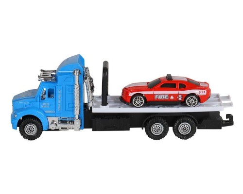 Машина AUTODRIVE Эвакуатор инерционная с пожарной машиной, в/п 23,5*6,5*19,5см JB0402846 в Москве