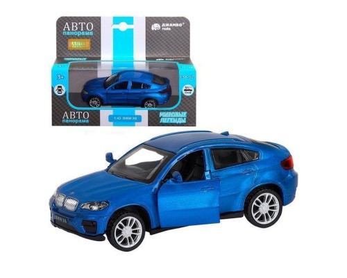 Машина "АВТОПАНОРАМА" BMW X6, 1/43, синий, инерция, откр. двери, в/к 17,5*12,5*6,5 см JB1251253 в Москве Машина "АВТОПАНОРАМА" BMW X6, 1/43, синий, инерция, откр. двери, в/к 17,5*12,5*6,5 см JB1251253 в Москве