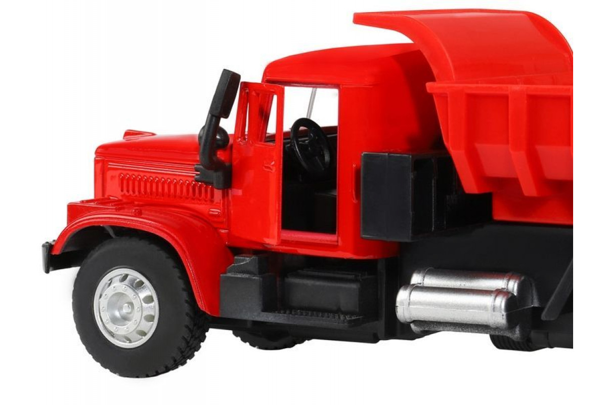 Грузовик 32. Красный тягач. Самосвал красный настоящий. Железный грузовик игрушка на пульте с откидным кузовом.