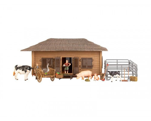 Набор фигурок животных MASAI MARA ММ205-067 серии "На ферме": Ферма игрушка 21 предмет