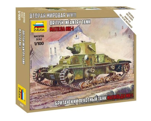 Сборная модель ZVEZDA Британский танк Матильда Mk-1, 1/100 ZV-6191 в Москве
