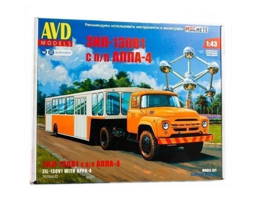 Сборная модель AVD ЗИЛ-130В1 с п/п АППА-4 7076AVD в Москве Сборная модель AVD ЗИЛ-130В1 с п/п АППА-4 7076AVD в Москве