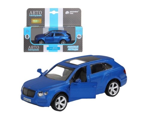 Машина "АВТОПАНОРАМА" BENTLEY BENTAYGA, синий, 1/45, инерция, в/к 17,5*12,5*6,5 см JB1200142 в Москве