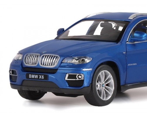 Машина "АВТОПАНОРАМА" BMW X6, синий, 1/26, звук, в/к 24,5*12,5*10,5 см