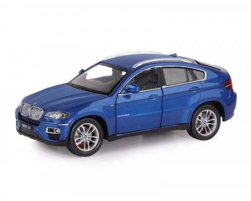 Машина "АВТОПАНОРАМА" BMW X6, синий, 1/26, звук, в/к 24,5*12,5*10,5 см