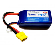 Аккумулятор Li-Po Spard 1350mAh, 11,1V, 45C, XT60