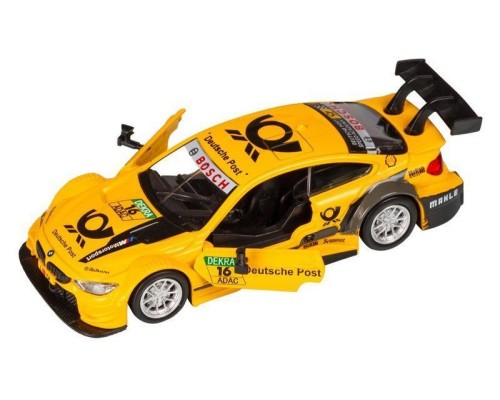 Машина "АВТОПАНОРАМА" BMW M3 DTM, желтый, 1/42, инерция, в/к 17,5*12,5*6,5 см JB1251208 в Москве