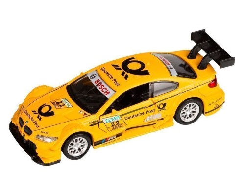 Машина "АВТОПАНОРАМА" BMW M3 DTM, желтый, 1/42, инерция, в/к 17,5*12,5*6,5 см JB1251208 в Москве