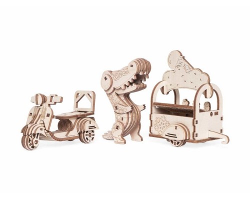 Деревянный конструктор Lemmo Модель "Мороженщик Кронки", 112 деталей LM-0212 в Москве