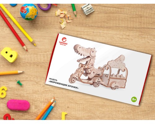 Деревянный конструктор Lemmo Модель "Мороженщик Кронки", 112 деталей LM-0212 в Москве