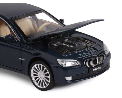 Машина "АВТОПАНОРАМА" BMW 760LI, синий, 1/34, свет, звук, инерция, в/к 17,5*13,5*9 см JB1251035 в Москве