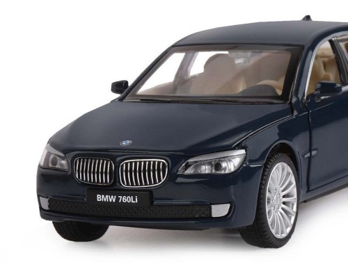 Машина "АВТОПАНОРАМА" BMW 760LI, синий, 1/34, свет, звук, инерция, в/к 17,5*13,5*9 см JB1251035 в Москве