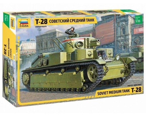 Сборная модель ZVEZDA Советский средний танк Т-28, 1/35 ZV-3694 в Москве Сборная модель ZVEZDA Советский средний танк Т-28, 1/35 ZV-3694 в Москве