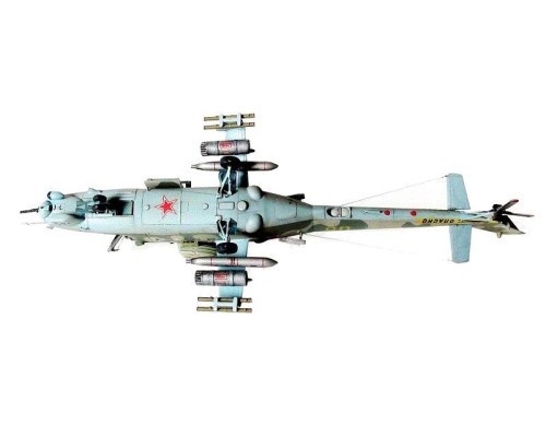 Сборная модель ZVEZDA Советский ударный вертолет Ми-24В/ВП "Крокодил", подарочный набор, 1/72 ZV-7293П в Москве