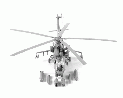 Сборная модель ZVEZDA Советский ударный вертолет Ми-24В/ВП "Крокодил", подарочный набор, 1/72 ZV-7293П в Москве