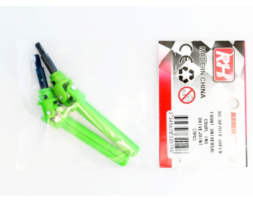 Ось колеса передняя с крестовиной и муфтой привода для Remo Hobby 1/8, тюнинг, зеленая RP2019-GREEN в Москве