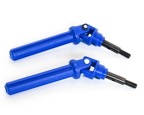 Ось колеса передняя с крестовиной и муфтой привода для Remo Hobby 1/8, тюнинг, синяя RP2019-BLUE в Москве