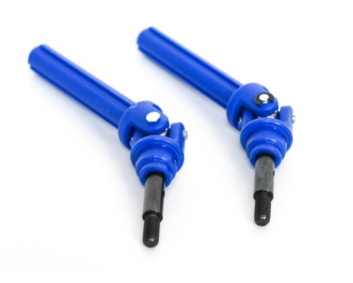 Ось колеса передняя с крестовиной и муфтой привода для Remo Hobby 1/8, тюнинг, синяя RP2019-BLUE в Москве