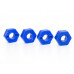 Пластиковые колёсные шестигранники 4 шт для Remo Hobby 1/8, тюнинг, синие RP2021-BLUE в Энгельсе