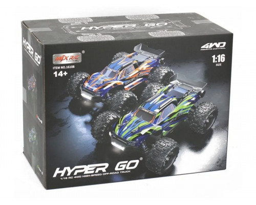 Радиоуправляемый монстр MJX Hyper Go 16108 (оранжевый) 4WD 2.4G LED 1/16 RTR MJX-16108-ORANGE в Москве Радиоуправляемый монстр MJX Hyper Go 16108 (оранжевый) 4WD 2.4G LED 1/16 RTR MJX-16108-ORANGE в Москве