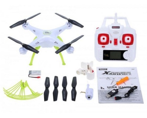 Р/У квадрокоптер Syma X5HW (белый) с FPV трансляцией Wi-Fi, барометр 2.4G RTF X5HW-WHITE в Рязани Р/У квадрокоптер Syma X5HW (белый) с FPV трансляцией Wi-Fi, барометр 2.4G RTF X5HW-WHITE в Рязани