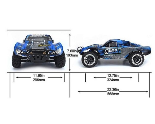 Радиоуправляемый шорт-корс Remo Hobby 9EMU (синий) 4WD 2.4G 1/8 RTR RH1021-BLUE в Ульяновске