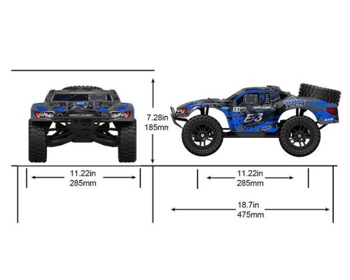 Радиоуправляемый шорт-корс Remo Hobby EX3 (синий) 4WD 2.4G 1/10 RTR RH10EX3PRO-BLUE в Москве